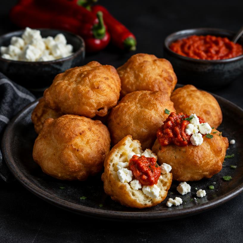 Petulla me Djathë dhe Ajvar