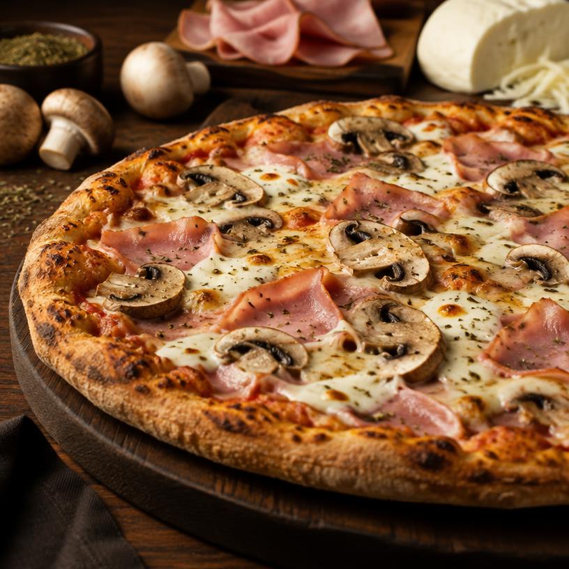 Pizza Fungi-Proshutë